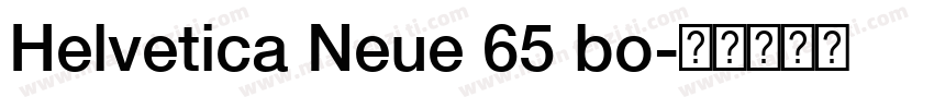 Helvetica Neue 65 bo字体转换